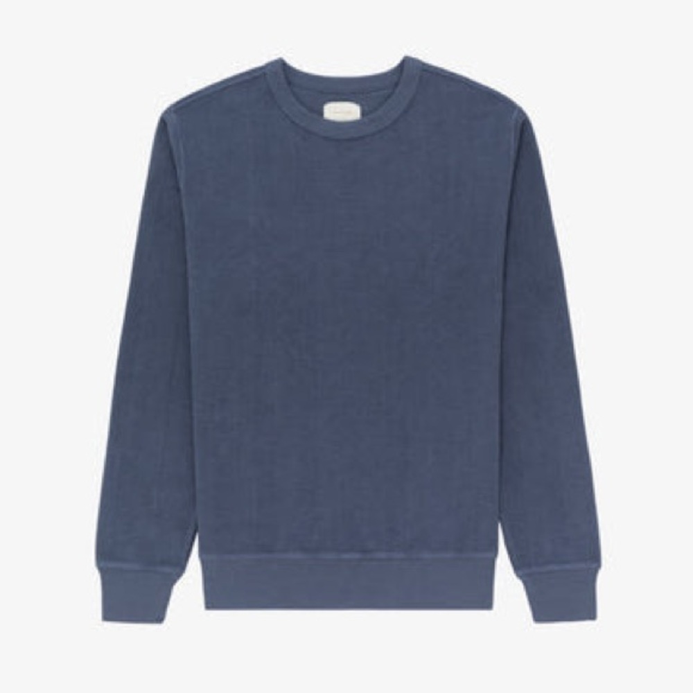 Aime Leon Dore Herringbone Terry Uniform Crewneck Sweatshirt VINTAGE INDIGO / S